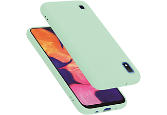 carcasa de móvil  - Funda flexible para móvil - Carcasa de TPU Silicona ultrafina CADORABO, Samsung, Galaxy A10 / M10, liquid verde claro