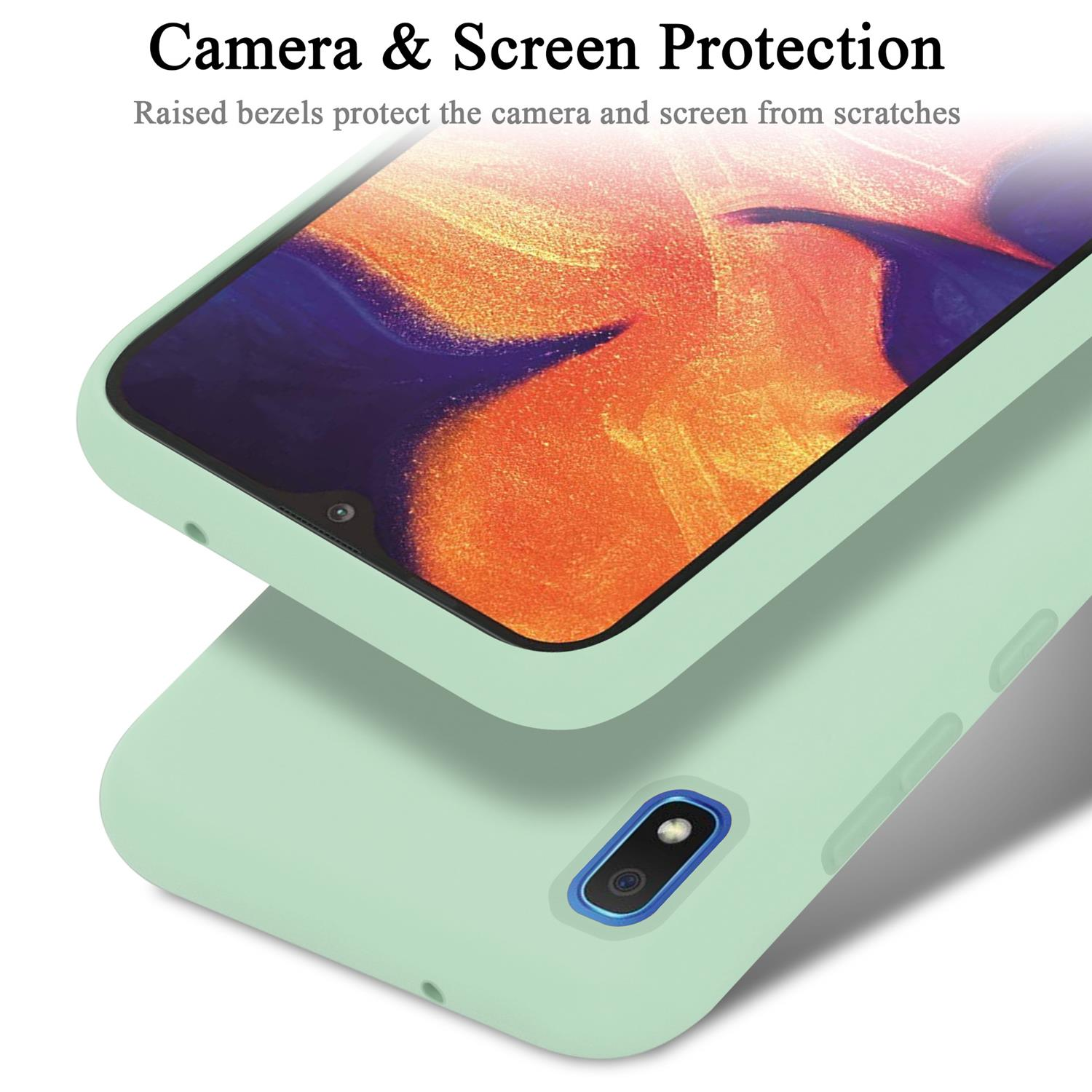 / Silicone A10 Hülle HELL CADORABO Backcover, Samsung, Galaxy GRÜN Case im LIQUID M10, Style, Liquid