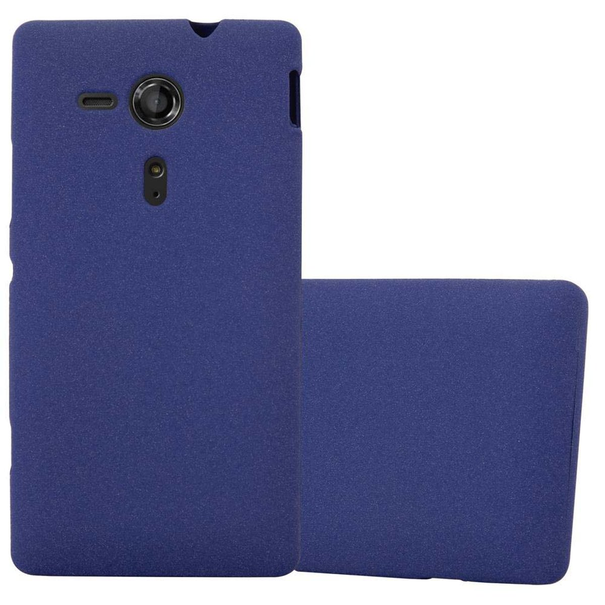 CADORABO TPU Frosted SP, Schutzhülle, FROST Backcover, Xperia BLAU DUNKEL Sony
