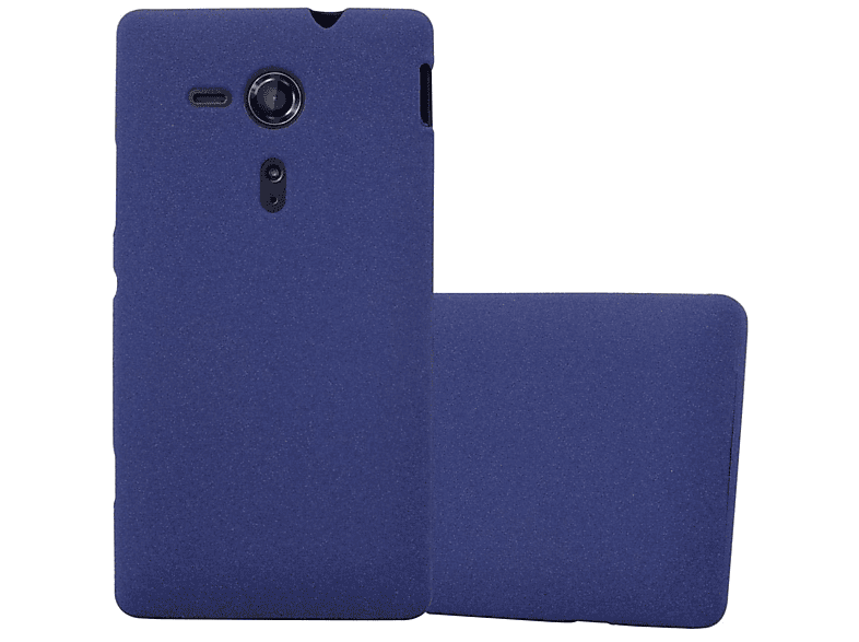 CADORABO TPU Frosted Schutzhülle, Backcover, Sony, Xperia SP, FROST DUNKEL BLAU