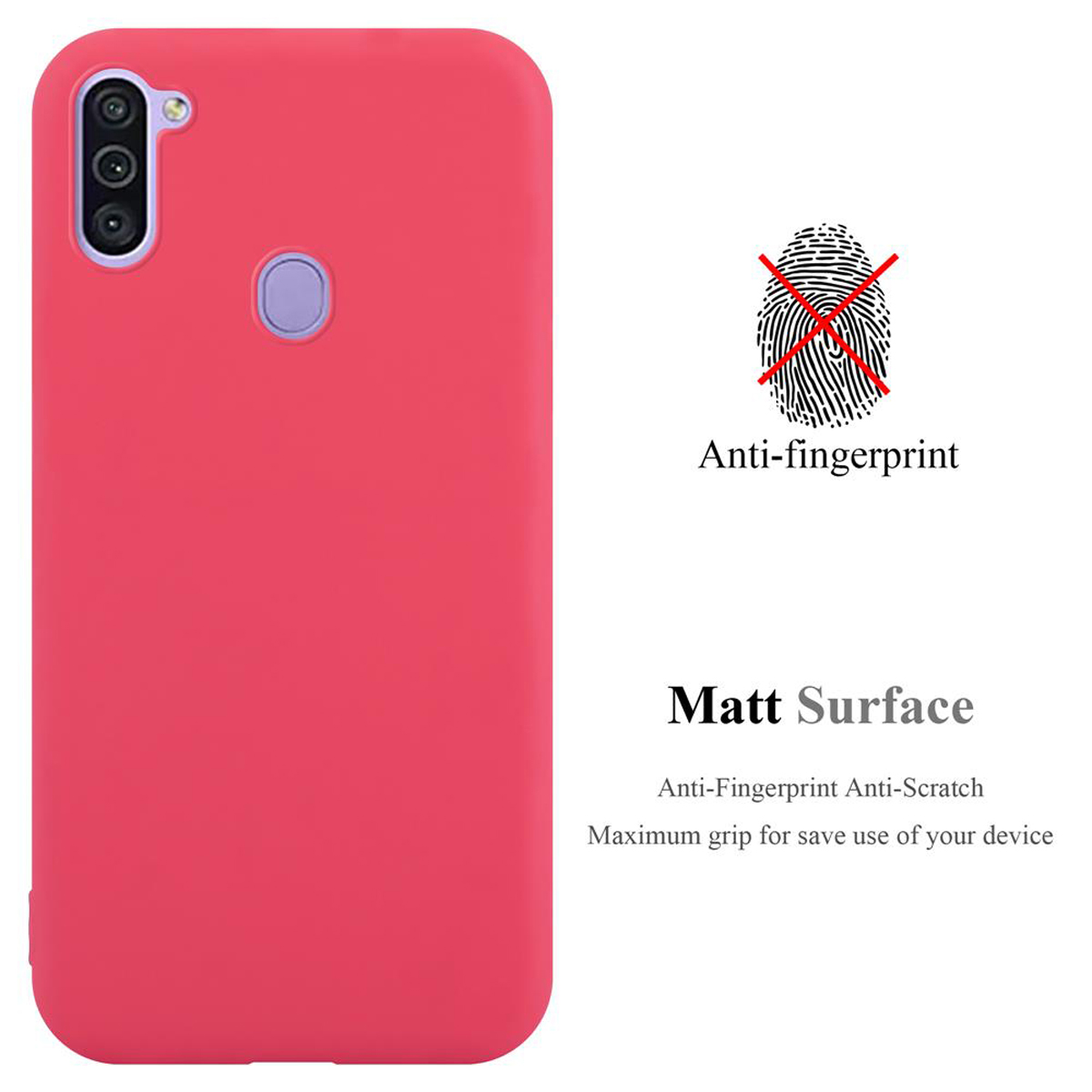 Samsung, Backcover, / A11 Style, M11, Galaxy TPU Candy CADORABO CANDY ROT Hülle im