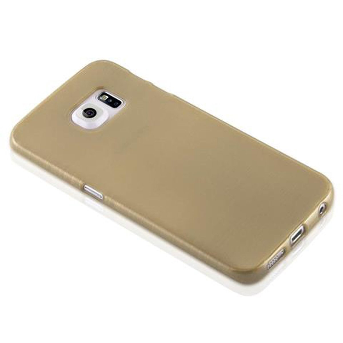 CADORABO TPU Brushed Hülle, Backcover, GOLD Samsung, Galaxy EDGE, S6