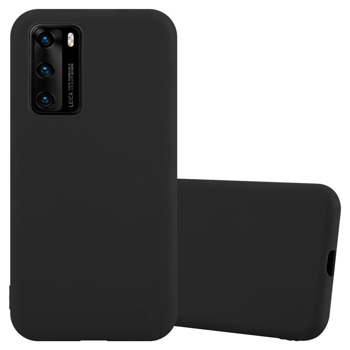 CANDY SCHWARZ TPU Backcover, Huawei, im Style, Candy Hülle P40, CADORABO
