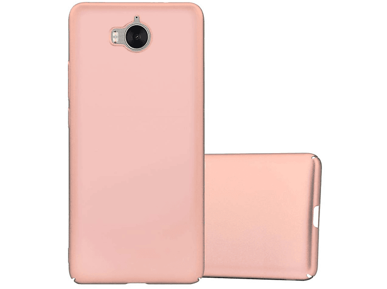 CADORABO Hülle im Hard Case Backcover, / GOLD Style, METALL Matt Y6 Y5 ROSÉ Metall 2017 2017, Huawei