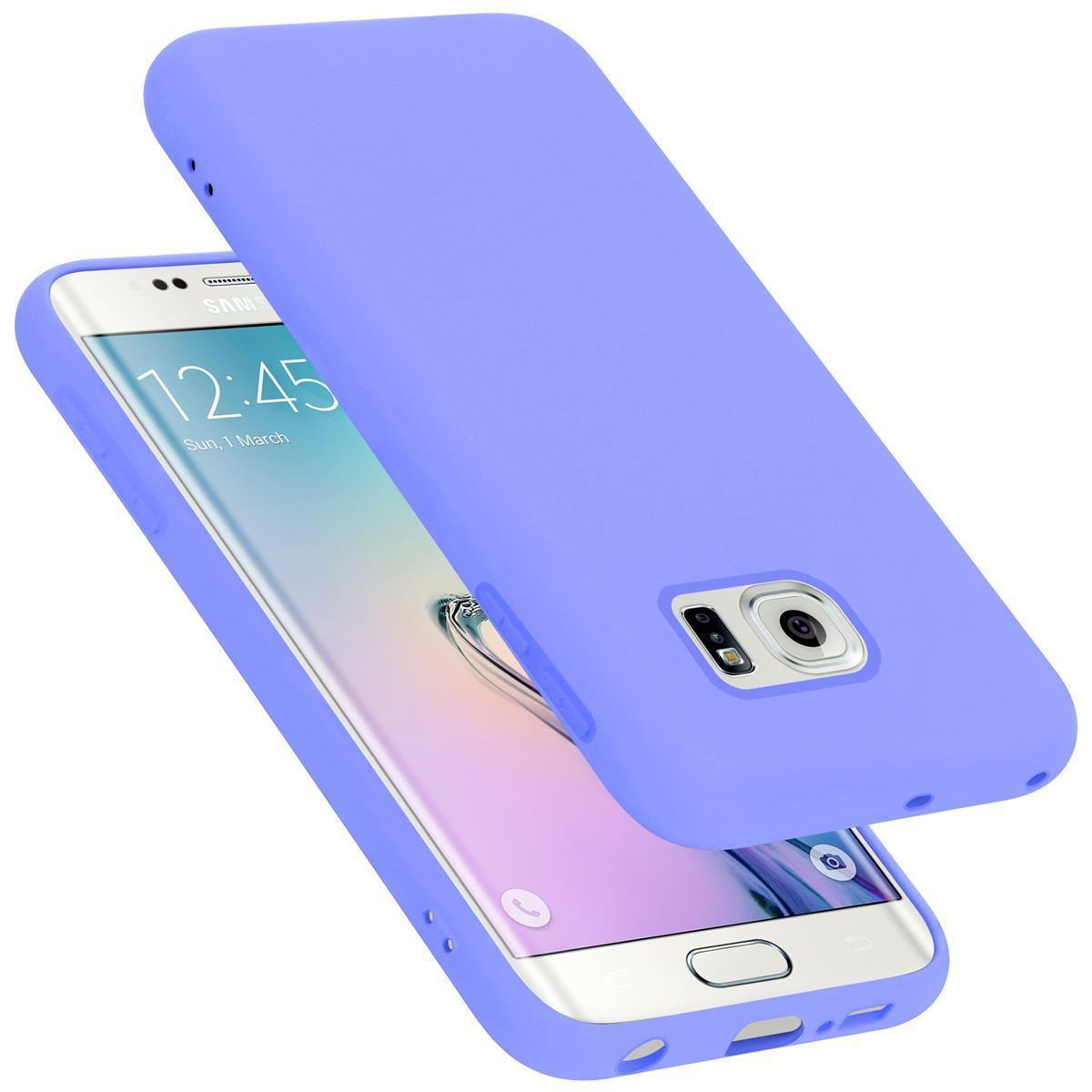 CADORABO Hülle im HELL LILA S6 Galaxy Samsung, Silicone Case LIQUID Style, EDGE, Liquid Backcover