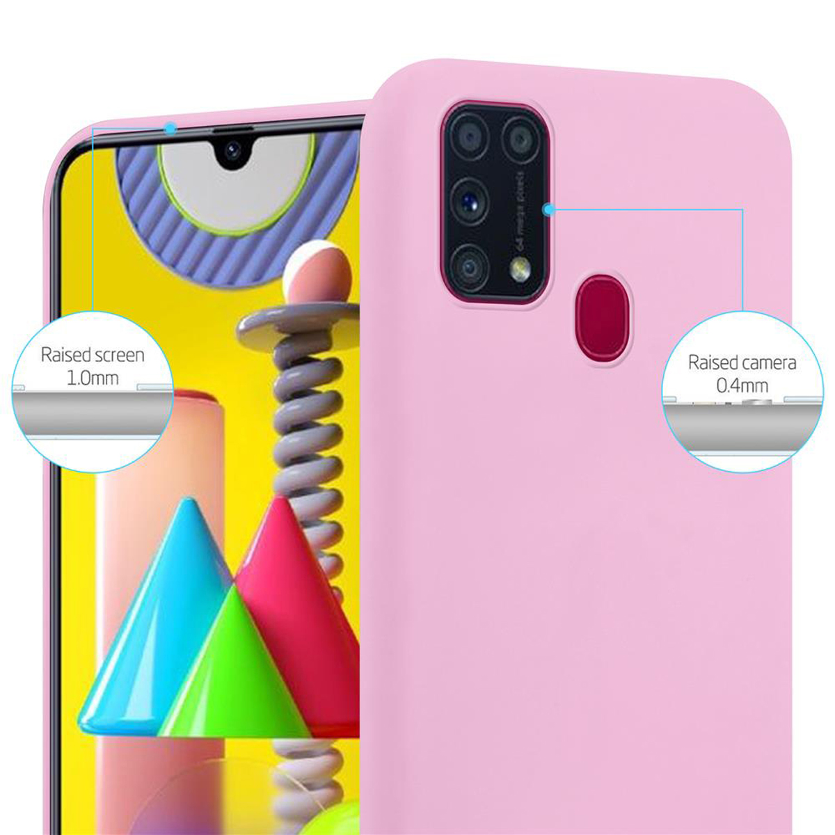 Hülle CANDY Backcover, M31, Style, Samsung, CADORABO Galaxy ROSA TPU im Candy