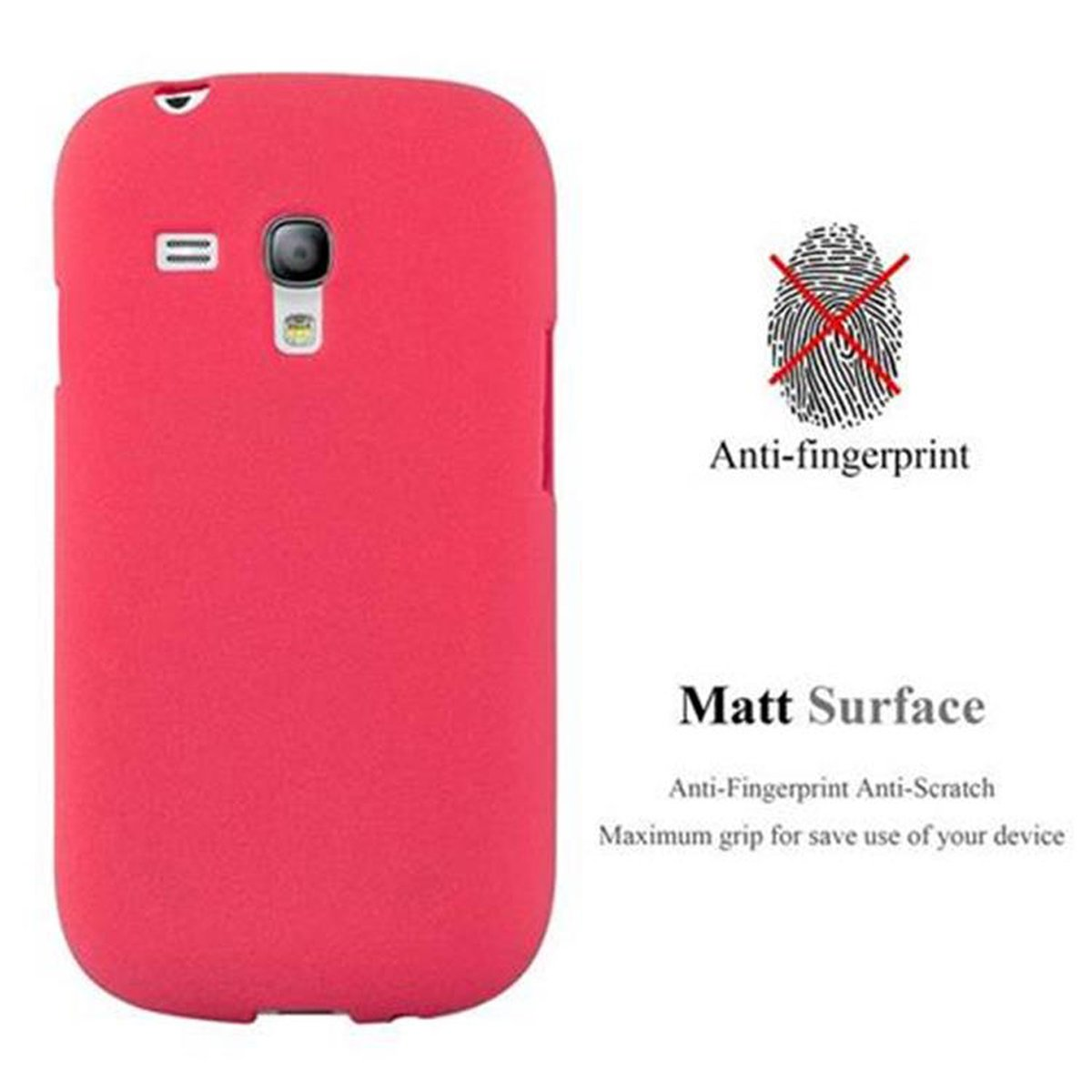 S3 Galaxy Samsung, Frosted Schutzhülle, MINI, TPU CADORABO ROT Backcover, FROST