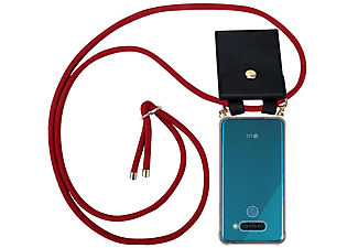 carcasa de móvil  - Funda flexible para móvil - Carcasa de TPU Silicona ultrafina CADORABO, LG, Q60, rojo rubí