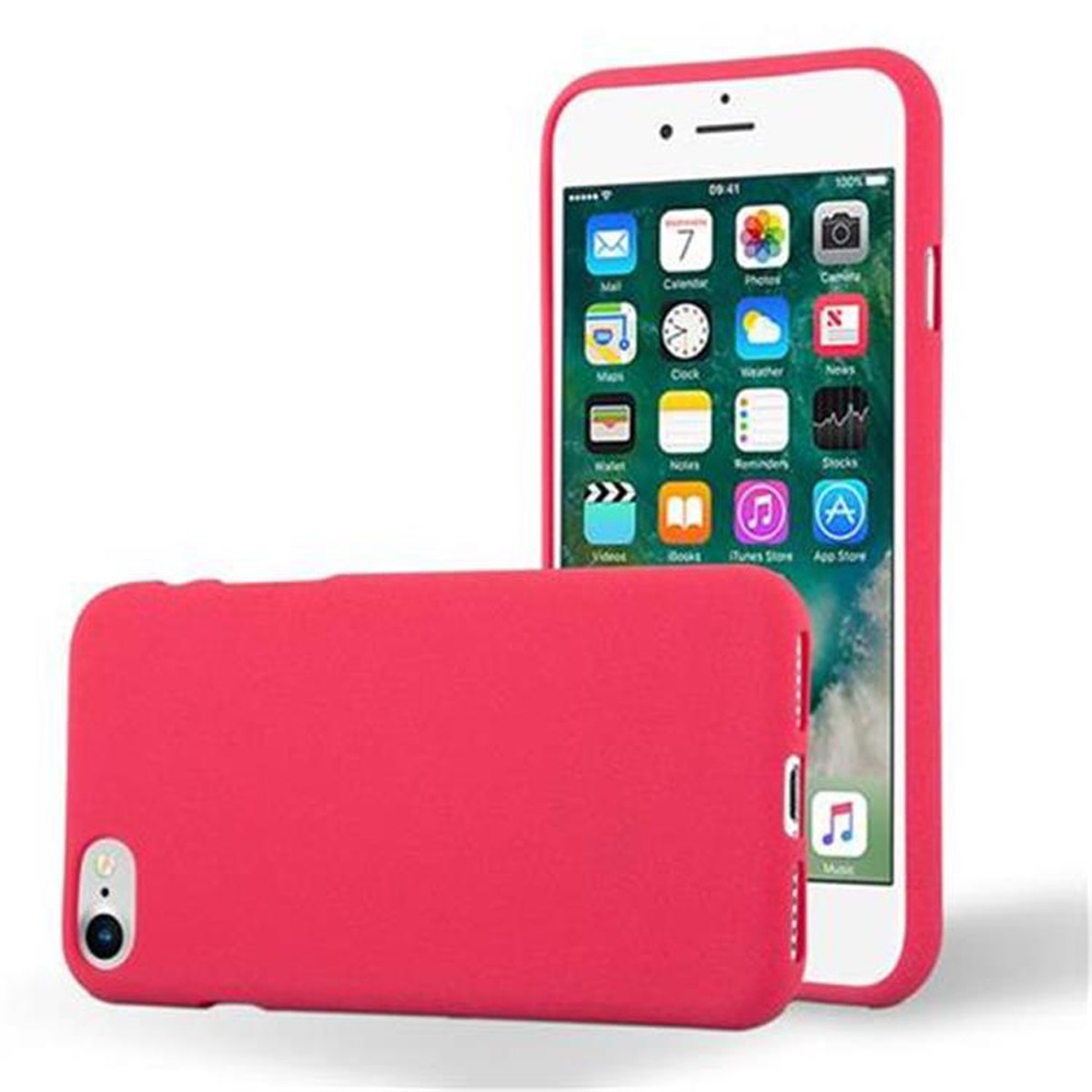 CADORABO TPU Backcover, Apple, 7 7S Frosted / SE 2020, / ROT FROST iPhone / 8 Schutzhülle