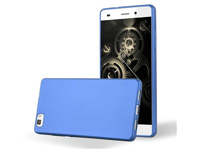 CADORABO TPU P8 BLAU LITE Matt Backcover, METALLIC 2015, Huawei, Hülle, Metallic