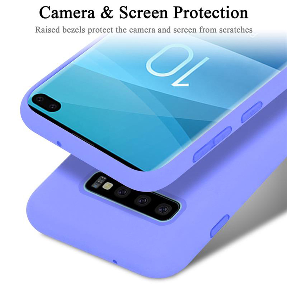 LILA im Hülle S10 Style, CADORABO Case LIQUID Galaxy Backcover, HELL PLUS, Liquid Silicone Samsung,