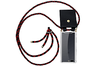 carcasa de móvil  - Funda flexible para móvil - Carcasa de TPU Silicona ultrafina CADORABO, OnePlus, 5, negro rojo