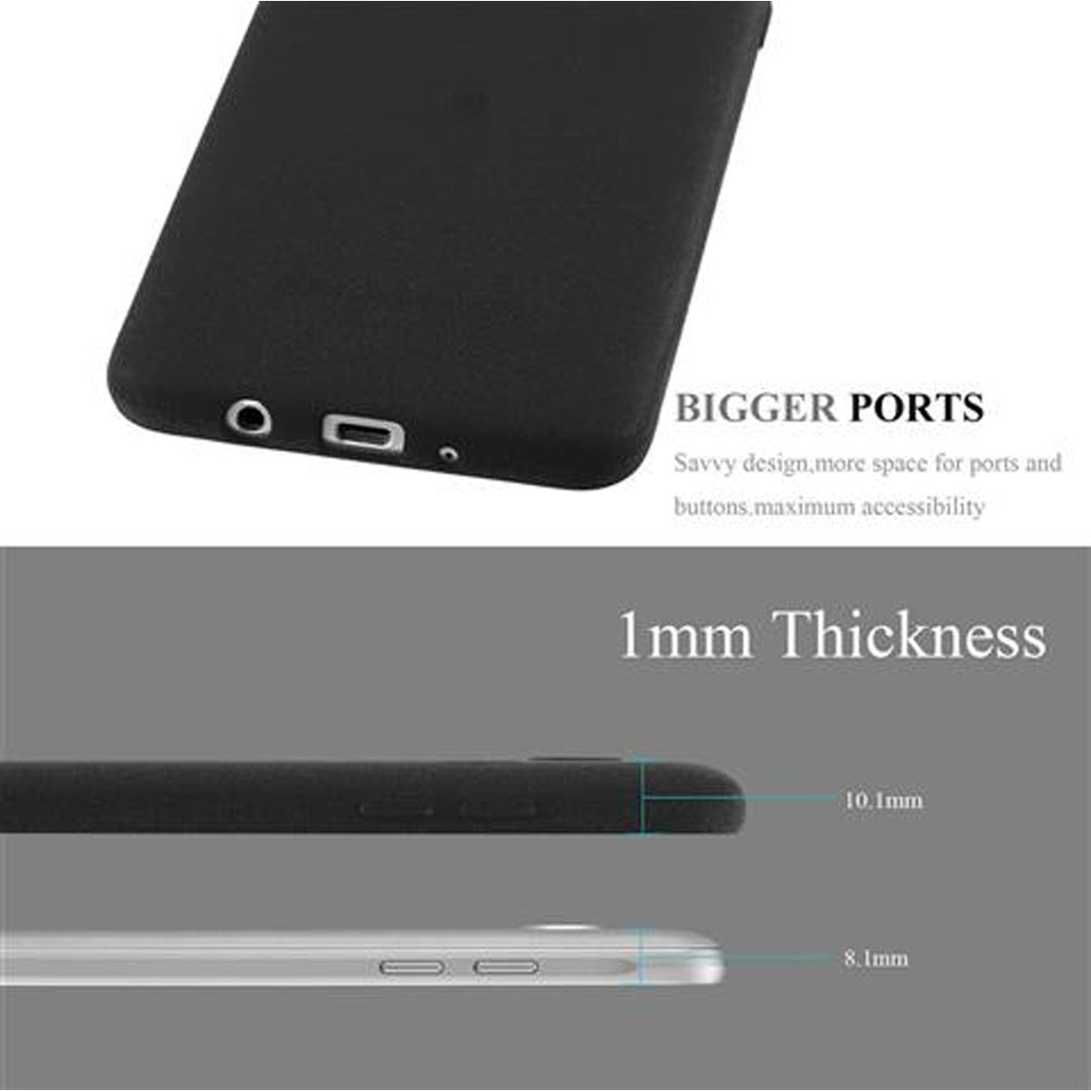 FROST Schutzhülle, Backcover, Frosted Samsung, Galaxy SCHWARZ TPU J5 CADORABO 2016,