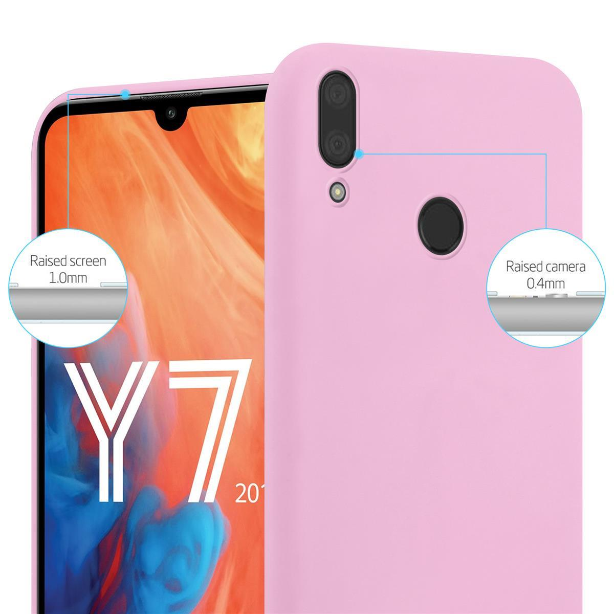 Y7 PRIME Candy Hülle ROSA 2019, Huawei, TPU Backcover, Y7 2019 / CADORABO im CANDY Style,