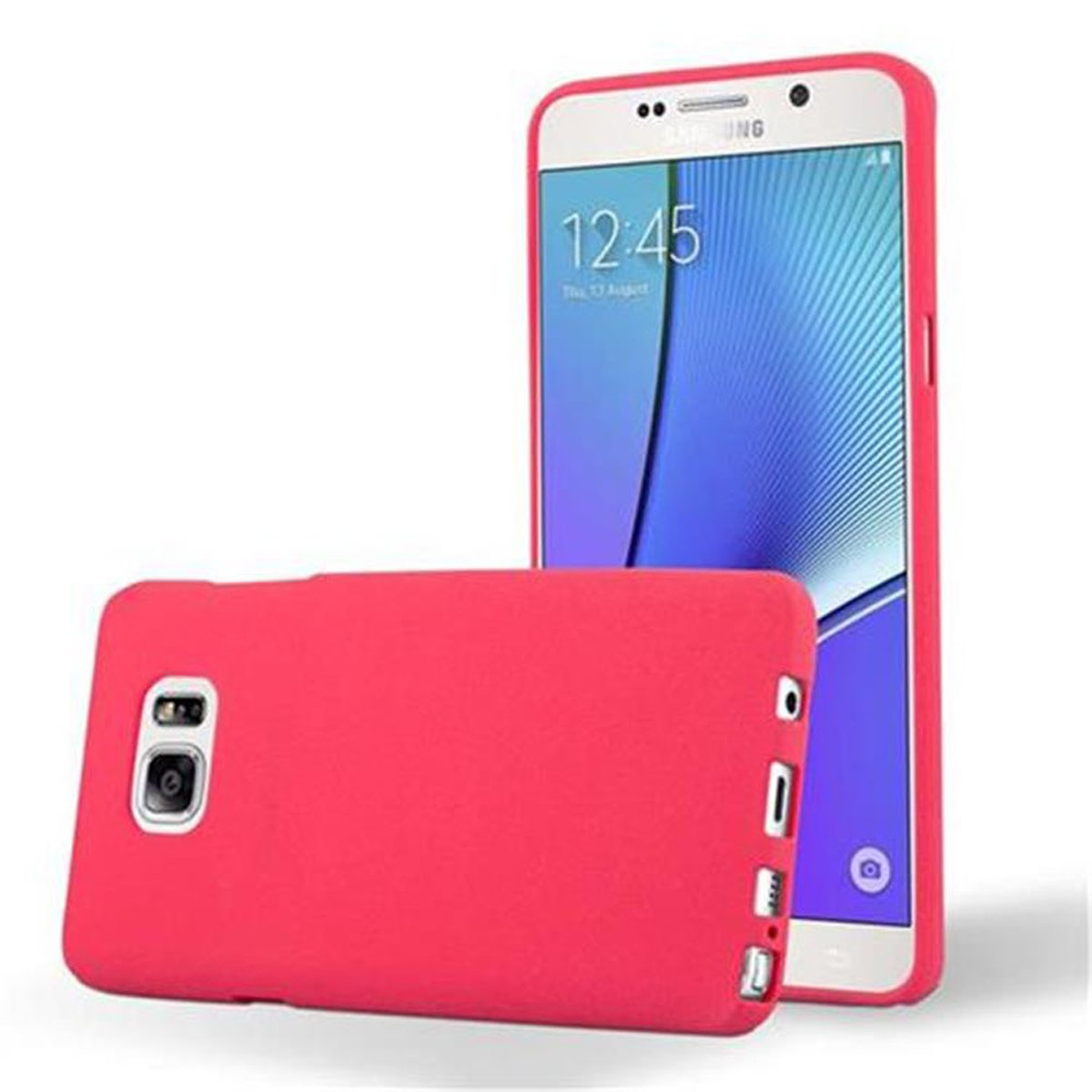 CADORABO TPU FROST Frosted NOTE Galaxy Schutzhülle, Backcover, ROT 5, Samsung