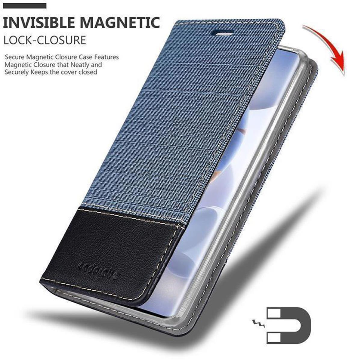 Handyhülle mit Magnetverschluss, zeigt die Innen- und Außendetails der Hülle.