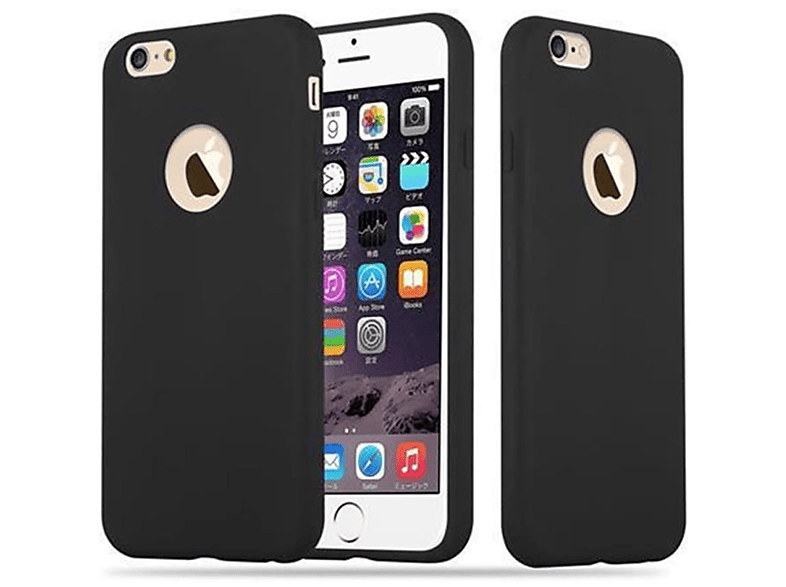 CANDY Apple, iPhone Backcover, Style, CADORABO Candy 6S, TPU SCHWARZ 6 Hülle im /