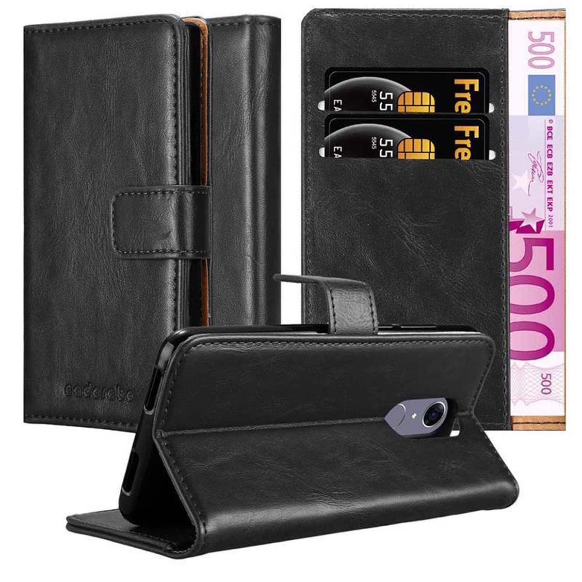 Cadorabo Book Case works with Cubot Nova in GRASS GREEN - with Magnetic Closure, Stand Function and Card Slot - Wallet Etui Cover Pouch PU Leather Flip