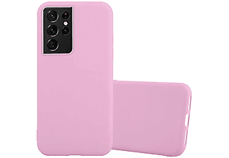 carcasa de móvil  - Funda flexible para móvil - Carcasa de TPU Silicona ultrafina CADORABO, Samsung, Galaxy S21 Ultra, candy rosa