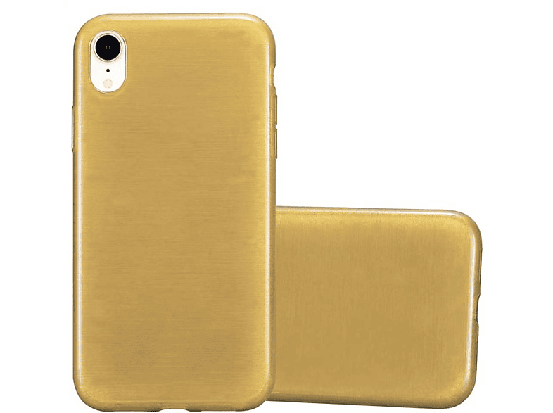 CADORABO TPU Brushed Hülle, Backcover, Apple, iPhone XR, GOLD