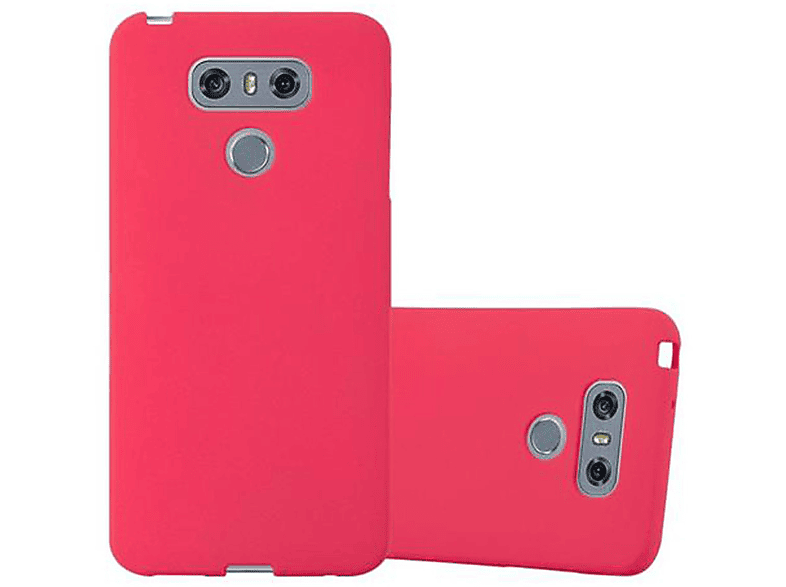 G6, ROT Backcover, CADORABO LG, TPU Schutzhülle, FROST Frosted