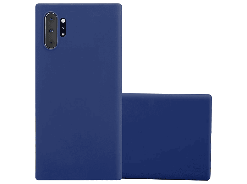 CADORABO Hülle im TPU Candy CANDY Backcover, Samsung, BLAU Style, PLUS, Galaxy DUNKEL NOTE 10
