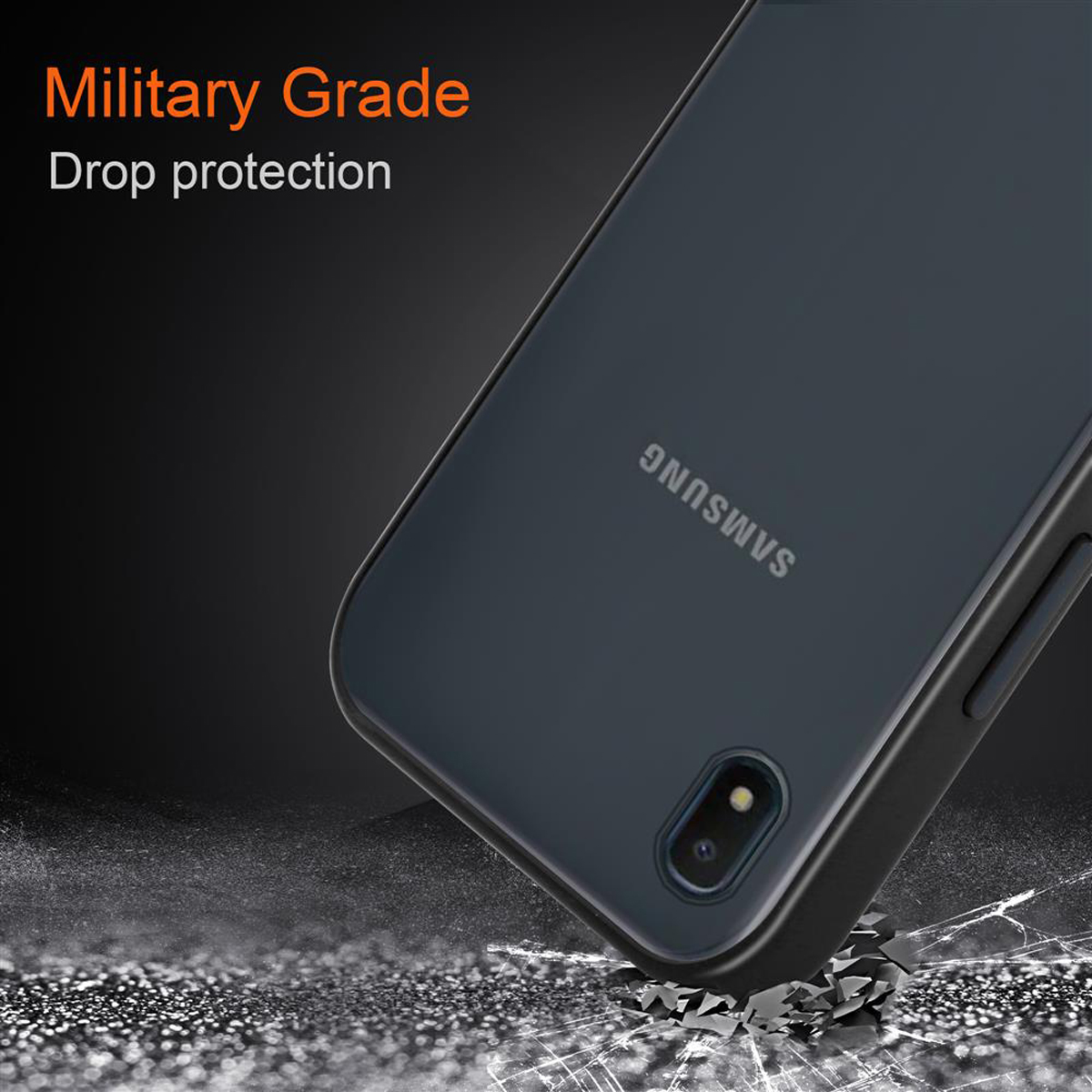 Schutzhülle Silikon Galaxy / mit Samsung, matter A20e, CADORABO Kunststoff TPU Rückseite, Hybrid Backcover, Matt Innenseite Schwarz A10e und Hülle