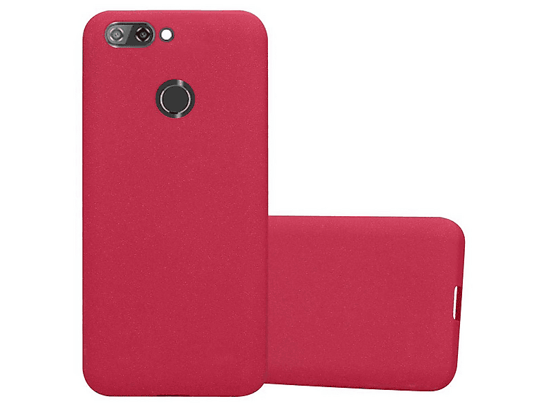 Custodia Morbida Silicone TPU Cadorabo Per ZTE Blade V9 – Frost Rosso – Sottile 1,2mm, Antiurto, Bordo Rialzato, Ultra Slim