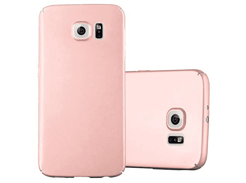 CADORABO Hülle im Hard Case Matt Metall Style, Backcover, Samsung, Galaxy S6, METALL ROSÉ GOLD