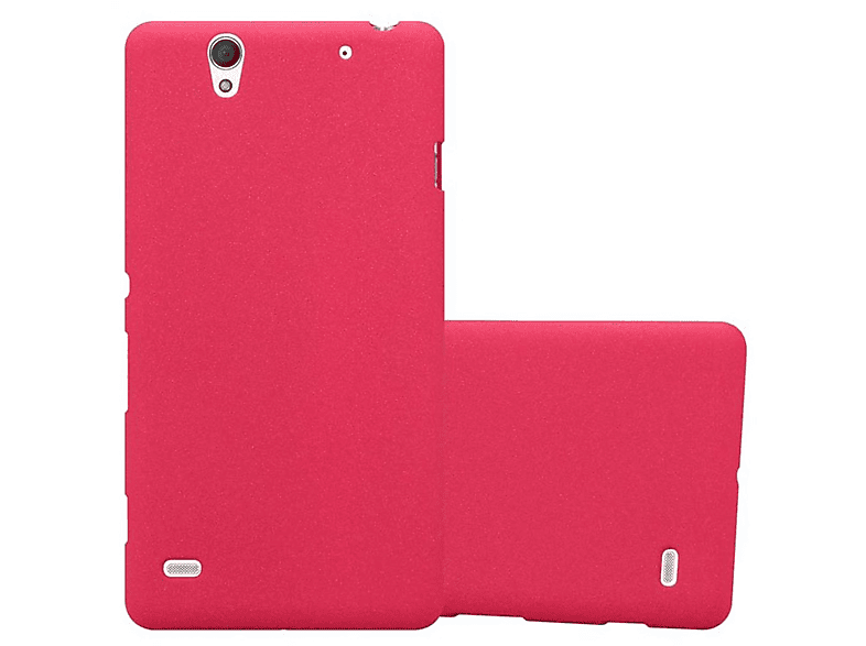 CADORABO TPU Frosted Schutzhülle, Backcover, Sony, Xperia C4, FROST ROT