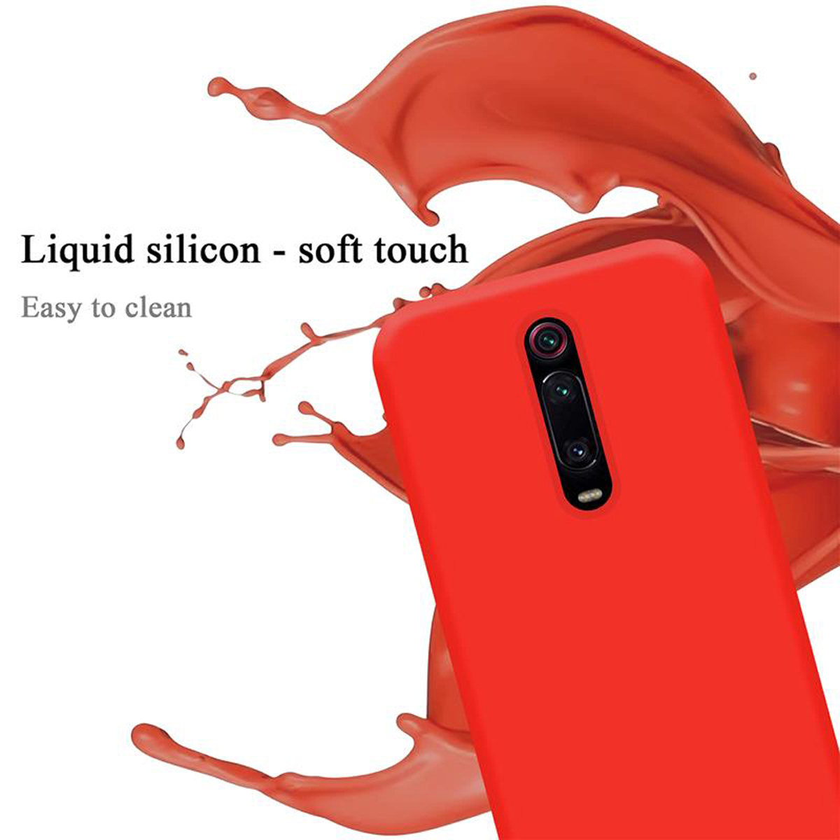 RedMi 9T 9T PRO Silicone Xiaomi, im Hülle CADORABO Mi Liquid K20 RedMi K20 Style, PRO, ROT / Backcover, Mi / Case / LIQUID