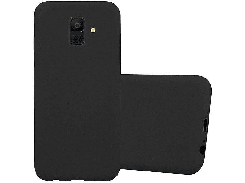 FROST Galaxy Schutzhülle, 2018, Backcover, CADORABO Frosted TPU SCHWARZ A6 Samsung,