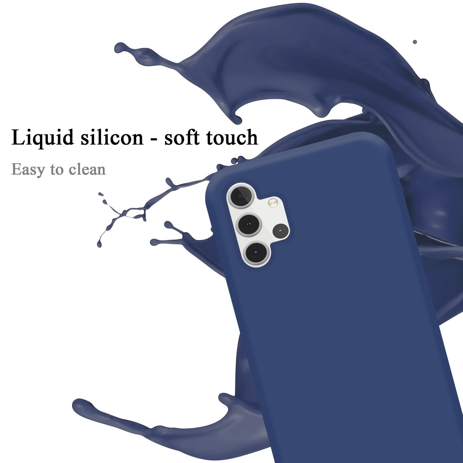 Galaxy Samsung, Case Backcover, LIQUID im A32 Liquid 5G, Silicone Style, Hülle BLAU CADORABO