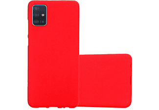 carcasa de móvil  - Funda flexible para móvil - Carcasa de TPU Silicona ultrafina CADORABO, Samsung, Galaxy A51 5G, frost rojo