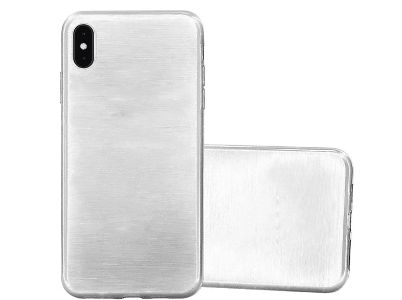 CADORABO TPU MAX, iPhone Backcover, Hülle, SILBER Apple, XS Brushed