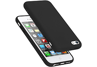 carcasa de móvil  - Funda flexible para móvil - Carcasa de TPU Silicona ultrafina CADORABO, Apple, iPhone 5, liquid negro