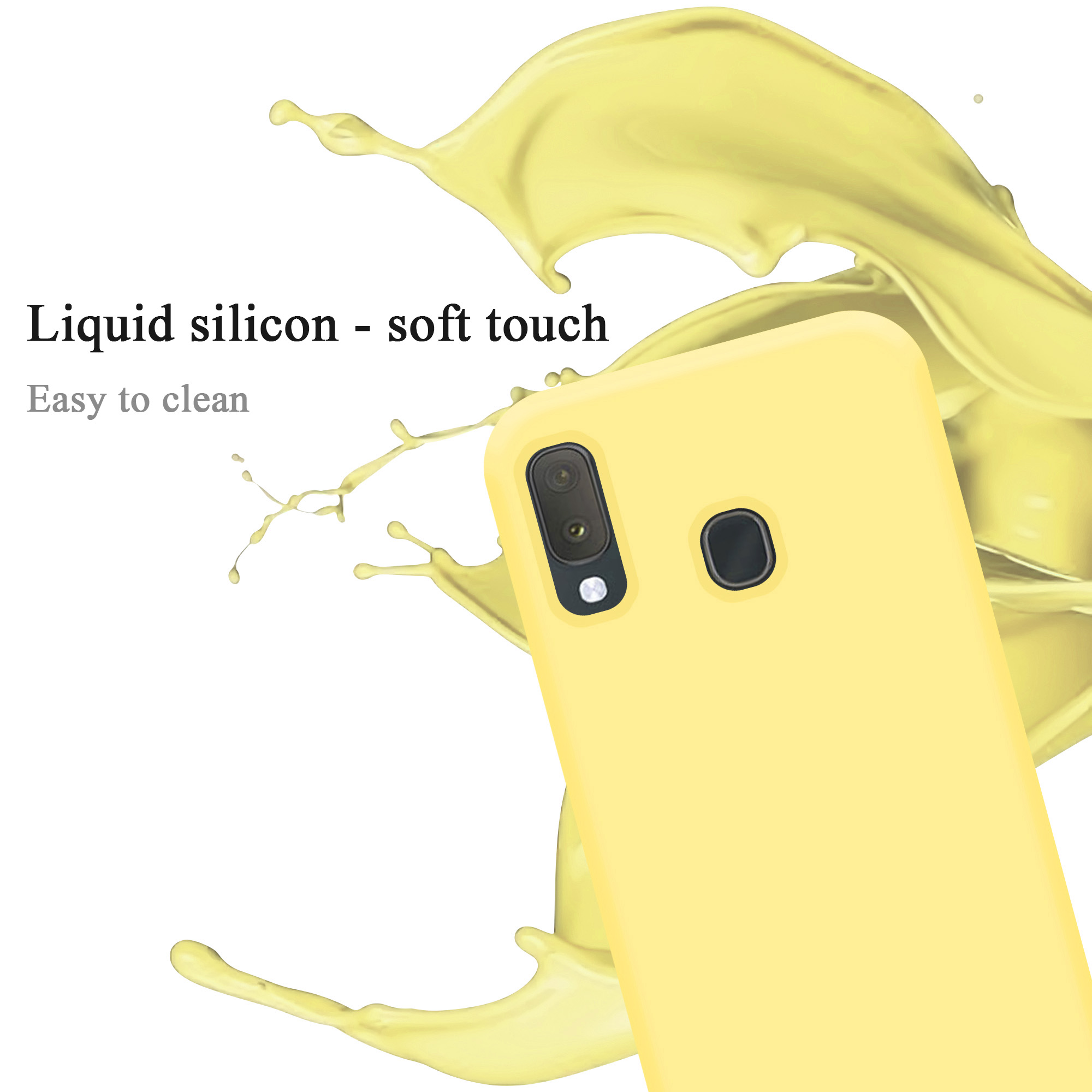 GELB CADORABO Samsung, / A10e Galaxy Liquid Hülle Style, LIQUID A20e, im Backcover, Silicone Case