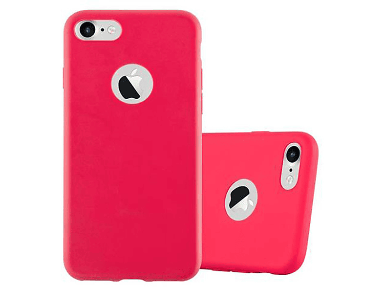CADORABO Hülle im TPU Candy Style, Backcover, Apple, iPhone 7 / 7S / 8 / SE 2020, CANDY ROT