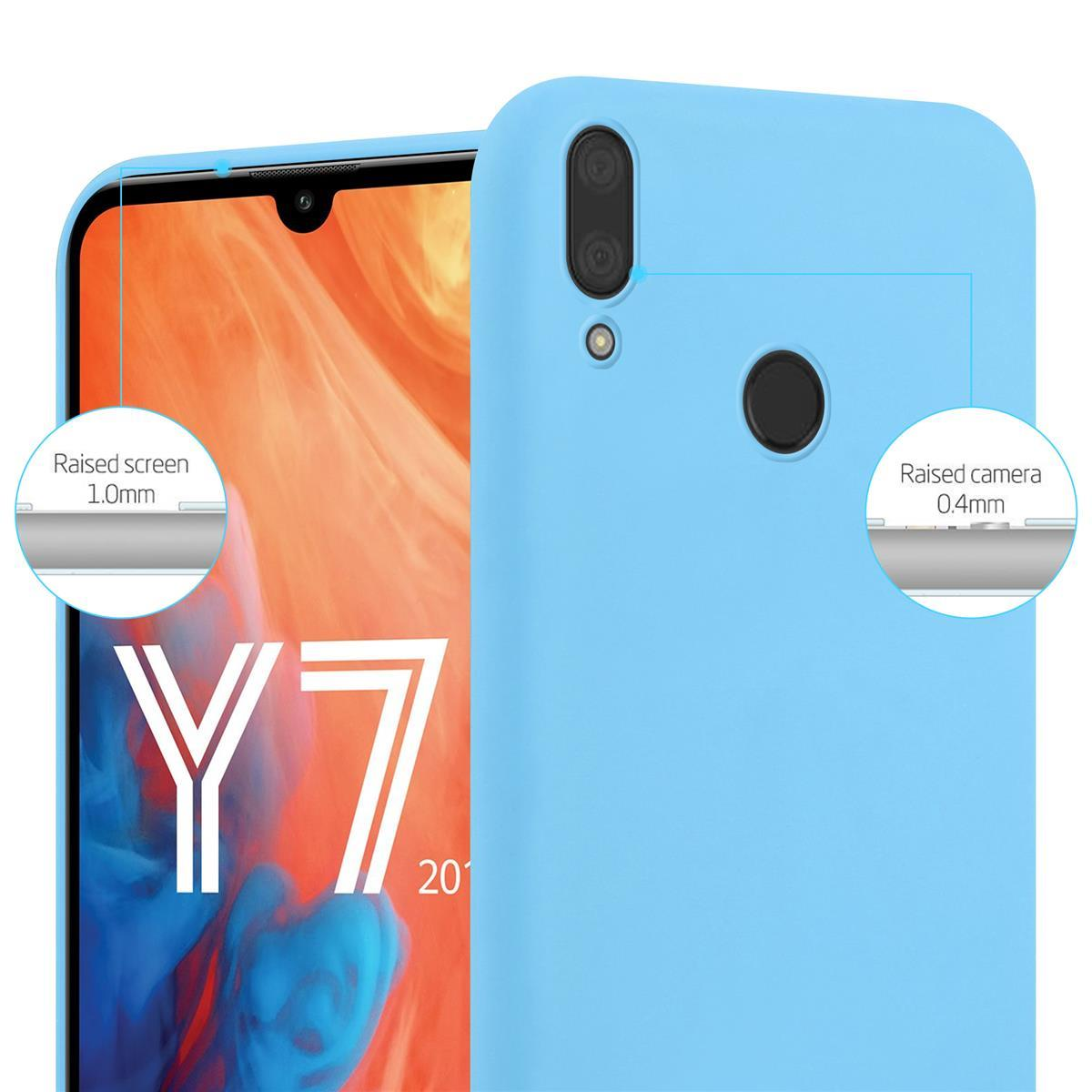 Y7 Huawei, / Y7 Backcover, 2019 2019, CANDY BLAU im CADORABO PRIME TPU Style, Candy Hülle