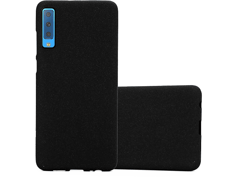 CADORABO TPU Frosted Schutzhülle, Galaxy Backcover, 2018, Samsung, A7 FROST SCHWARZ