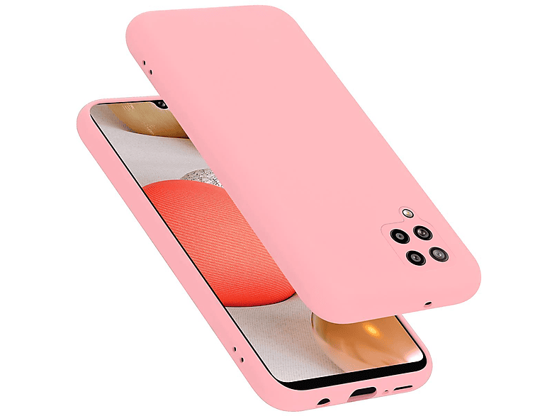 CADORABO Hülle im Liquid Silicone Case Style, Backcover, Samsung, Galaxy A42 4G, LIQUID PINK