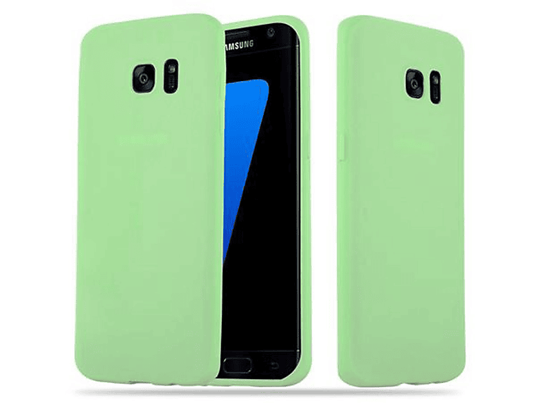 TPU Backcover, Hülle CADORABO Candy Galaxy EDGE, GRÜN S7 PASTELL im Style, CANDY Samsung,