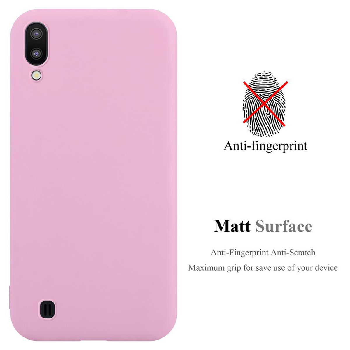 CADORABO Hülle / Candy ROSA M10, Galaxy A10 Backcover, im Style, Samsung, CANDY TPU