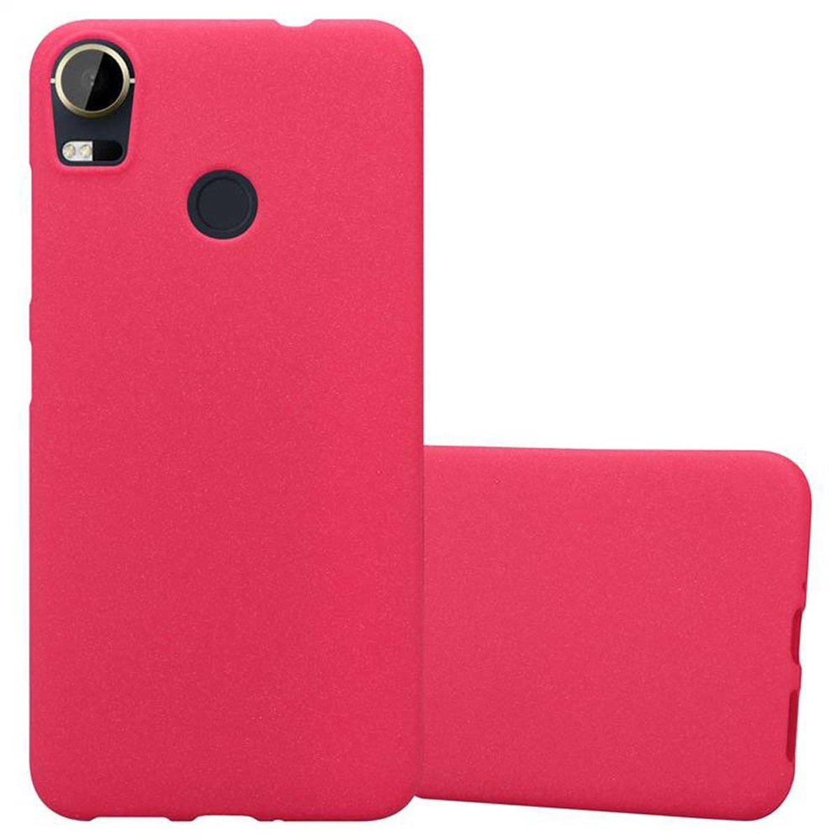 CADORABO TPU Frosted Desire HTC, FROST 10 ROT Backcover, PRO, Schutzhülle