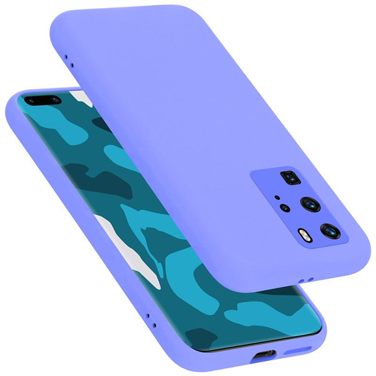 CADORABO Hülle im P40 Backcover, PRO P40 LILA LIQUID Silicone Case / Liquid PRO+, HELL Huawei, Style