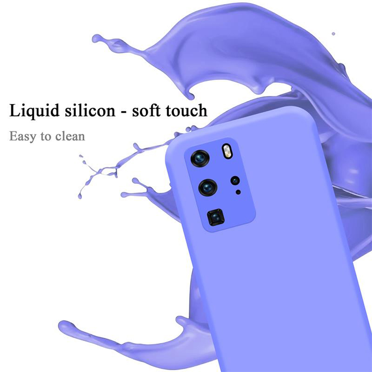 / LIQUID Hülle Liquid CADORABO Style, Case LILA PRO P40 HELL Silicone Backcover, PRO+, im Huawei, P40