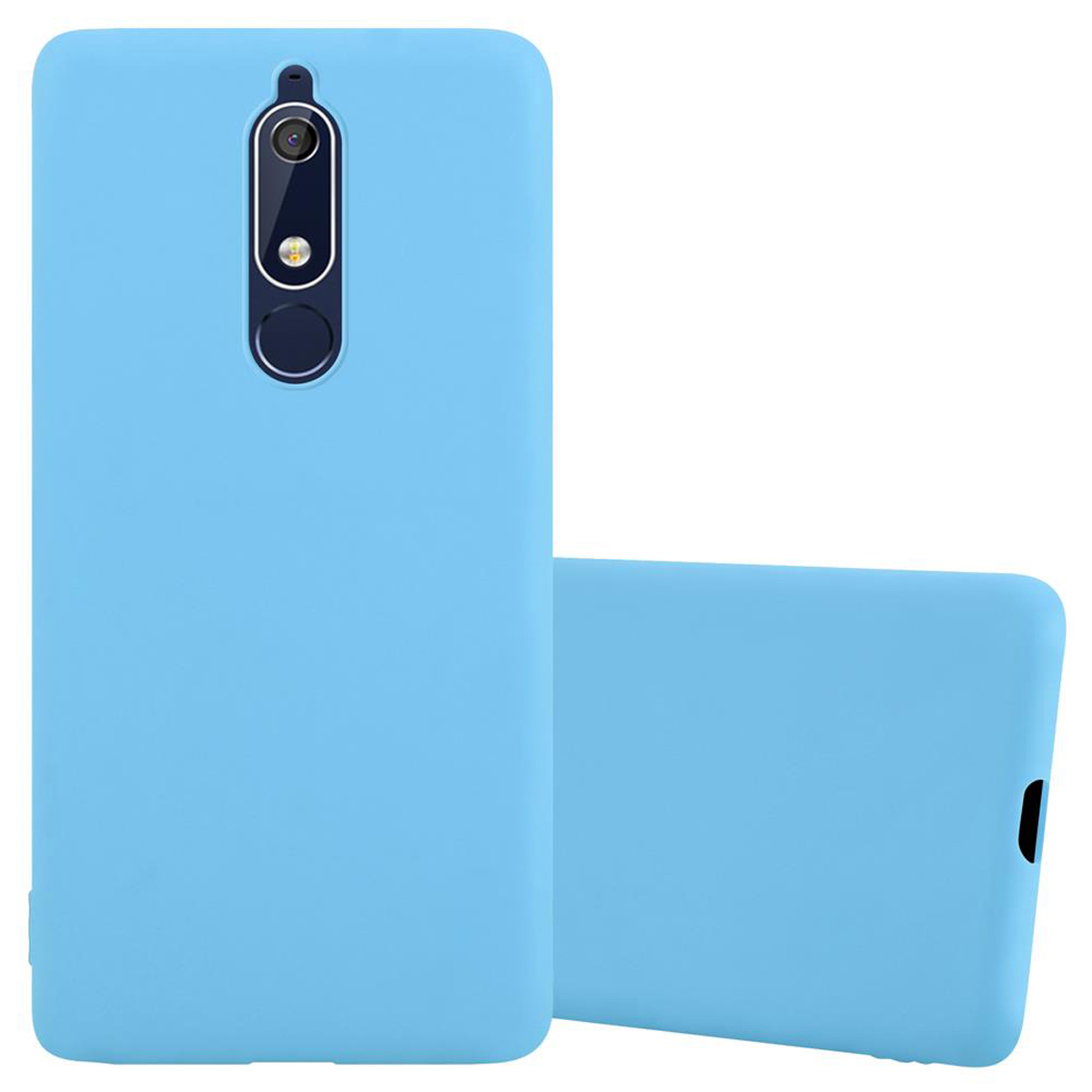 Hülle Nokia, im Candy CANDY Style, Backcover, 5.1, BLAU TPU CADORABO