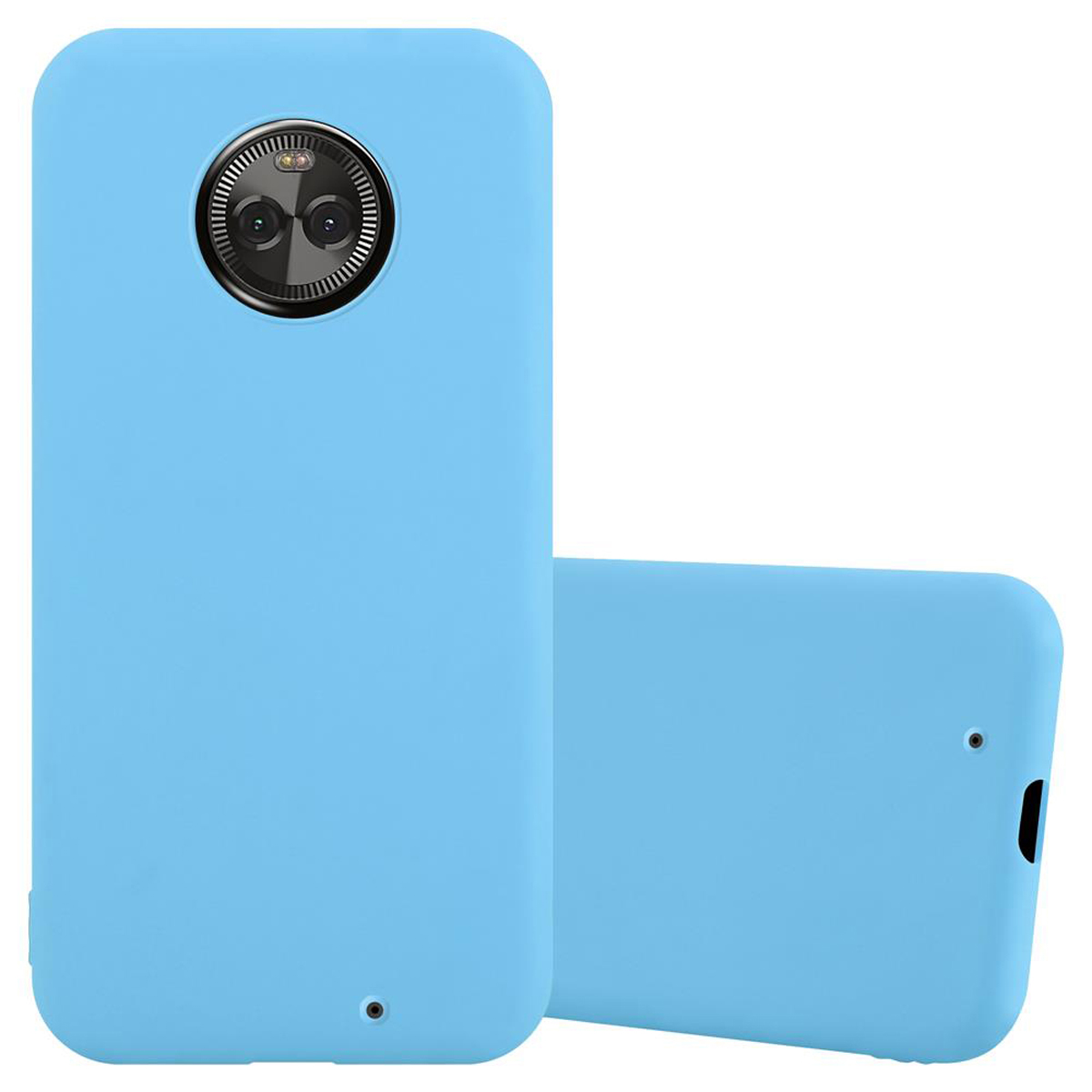 CADORABO Custodia In Silicone TPU Flessibile In Look Acciaio Inossidabile Fibra Di Carbonio Cover Per Galaxy A91 S10 Lite M80s Brushed Blu 102040632