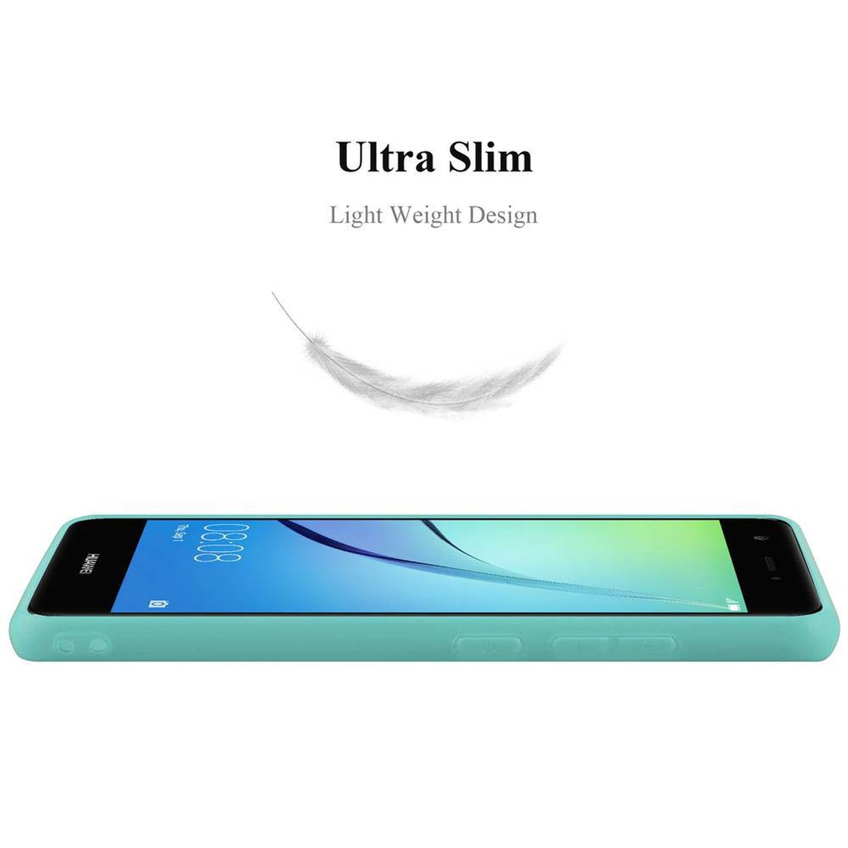 Custodia per telefono color menta, design ultra sottile, design leggero.