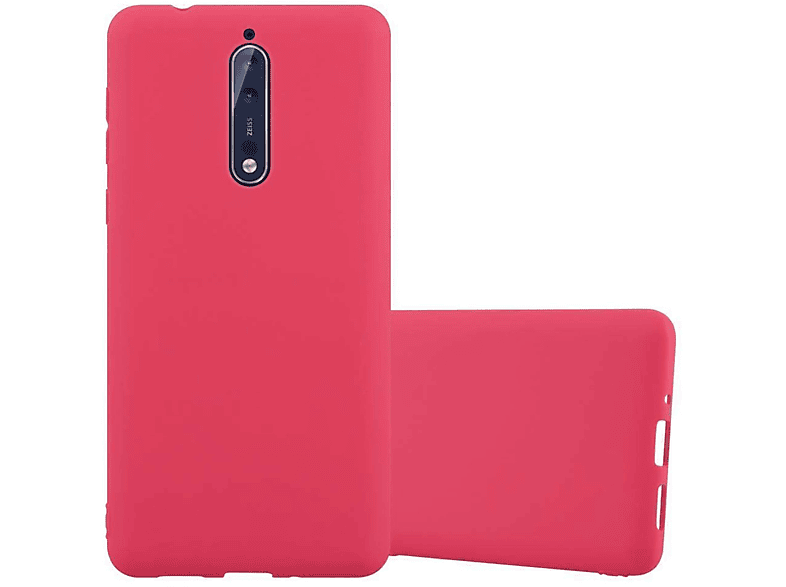 Candy Backcover, ROT Style, im Hülle TPU CANDY CADORABO 2017, 8 Nokia,